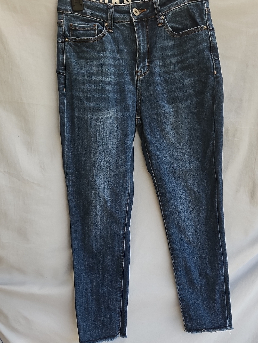 S.O.N.G Women’s SkinnyAnkle High Rise Curvy Jeans - Dark Blue Size 7/28